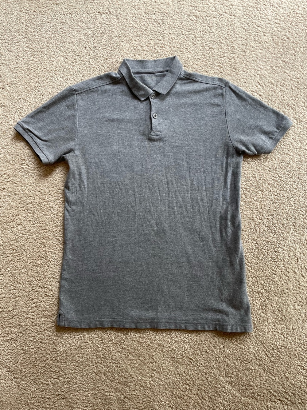 Primark Men's Grey Short-Sleeve Polo size medium m